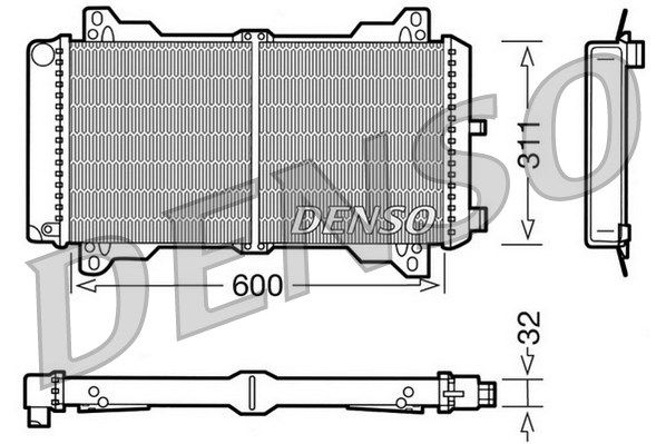 DENSO radiatorius, variklio aušinimas DRM10012