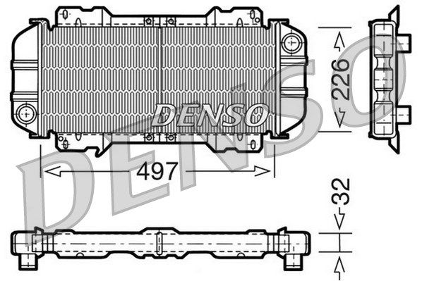 DENSO Радиатор, охлаждение двигателя DRM10015