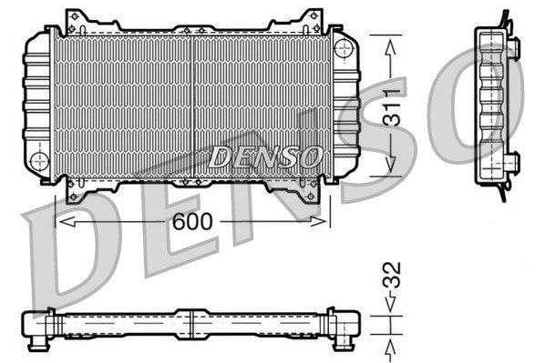DENSO radiatorius, variklio aušinimas DRM10016