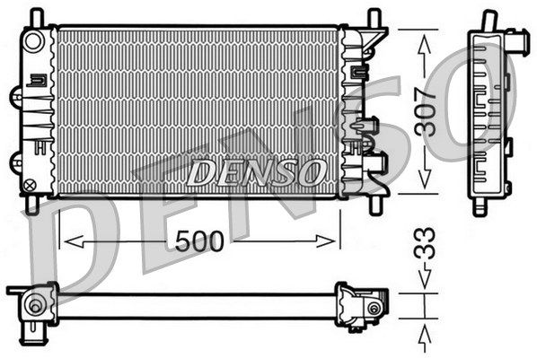 DENSO radiatorius, variklio aušinimas DRM10024