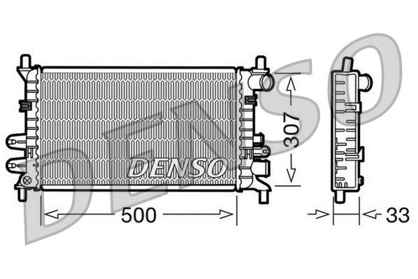 DENSO radiatorius, variklio aušinimas DRM10027