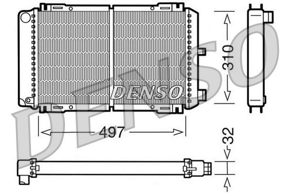 DENSO radiatorius, variklio aušinimas DRM10031