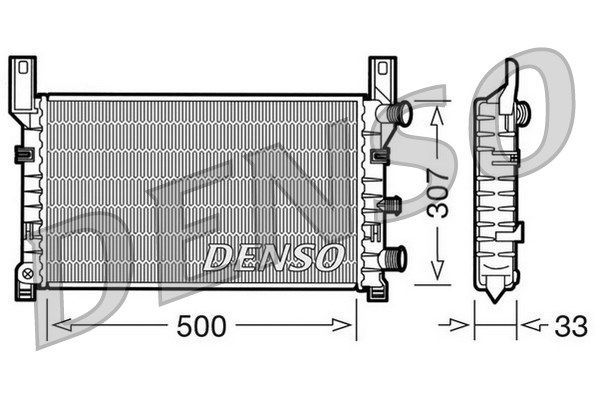 DENSO radiatorius, variklio aušinimas DRM10035