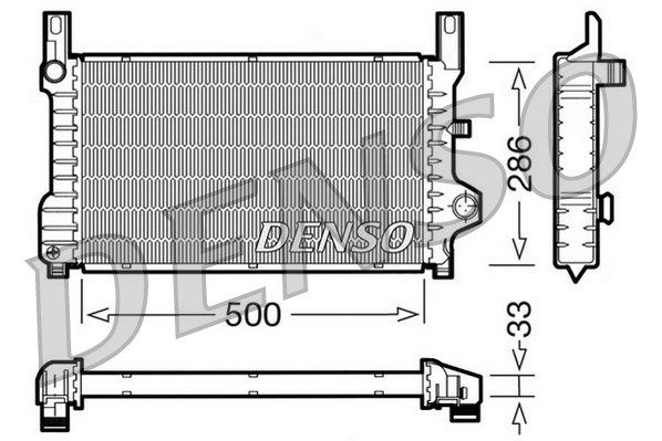 DENSO radiatorius, variklio aušinimas DRM10036