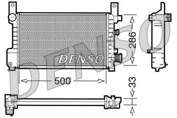 DENSO radiatorius, variklio aušinimas DRM10037