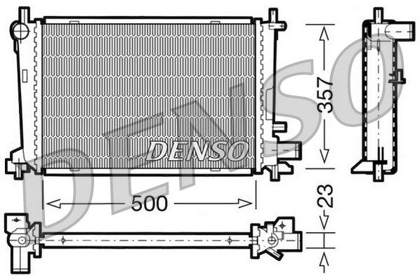 DENSO radiatorius, variklio aušinimas DRM10038