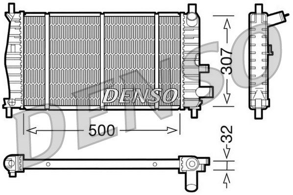 DENSO radiatorius, variklio aušinimas DRM10042