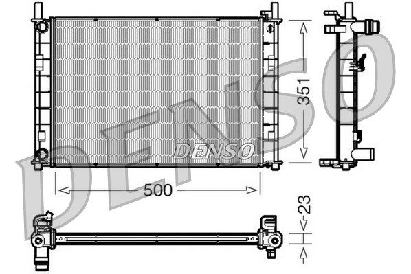 DENSO radiatorius, variklio aušinimas DRM10046