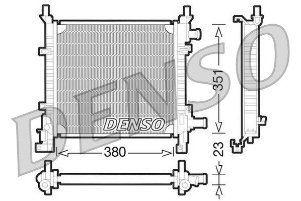 DENSO radiatorius, variklio aušinimas DRM10061