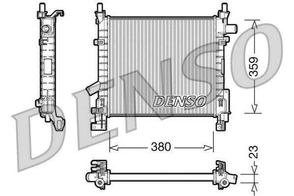 DENSO radiatorius, variklio aušinimas DRM10063