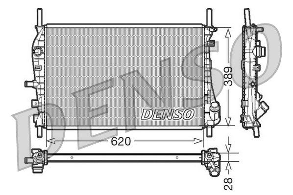 DENSO Радиатор, охлаждение двигателя DRM10073