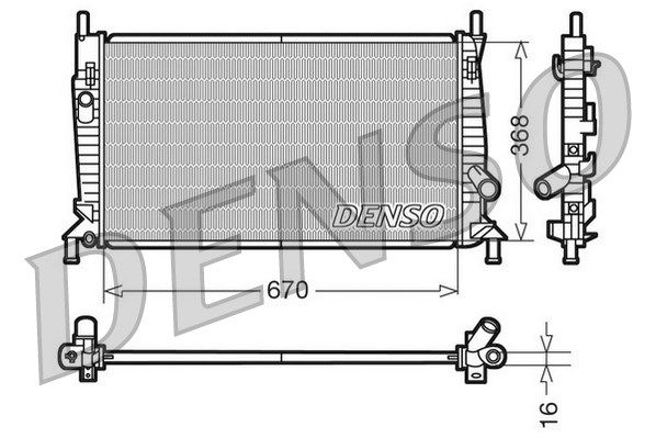 DENSO radiatorius, variklio aušinimas DRM10075