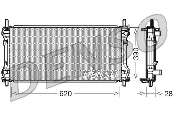 DENSO radiatorius, variklio aušinimas DRM10102