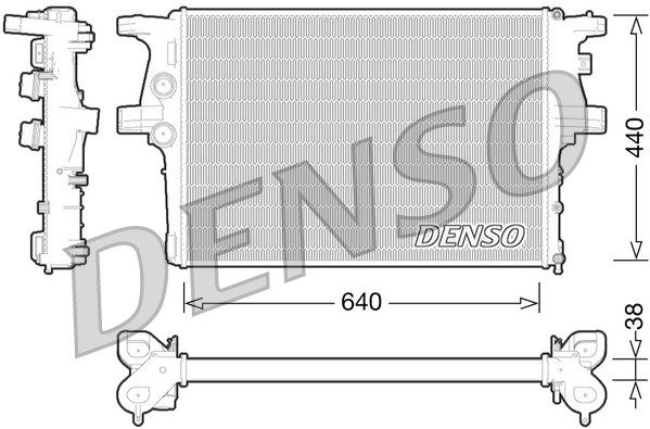 DENSO Радиатор, охлаждение двигателя DRM12008