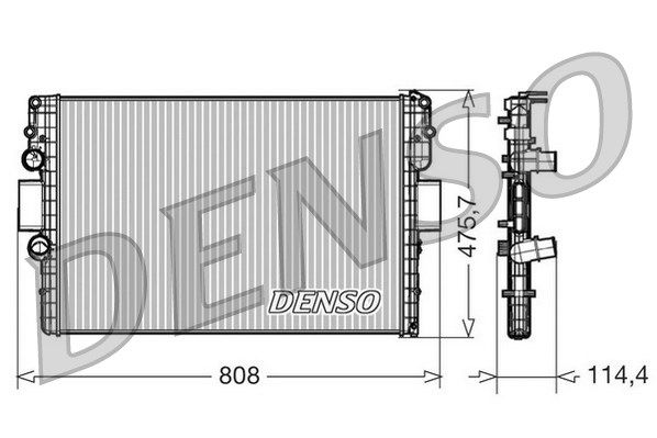 DENSO radiatorius, variklio aušinimas DRM12010