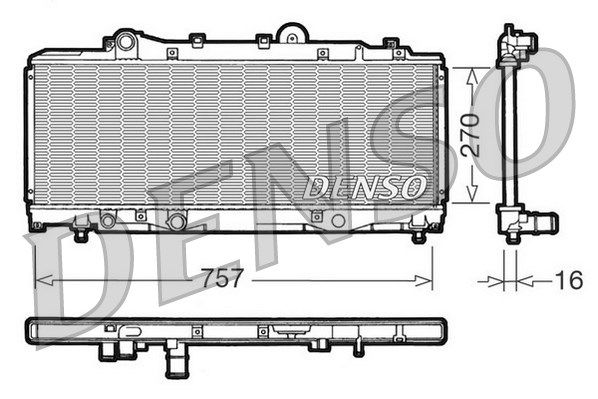 DENSO radiatorius, variklio aušinimas DRM13001