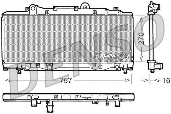 DENSO radiatorius, variklio aušinimas DRM13002