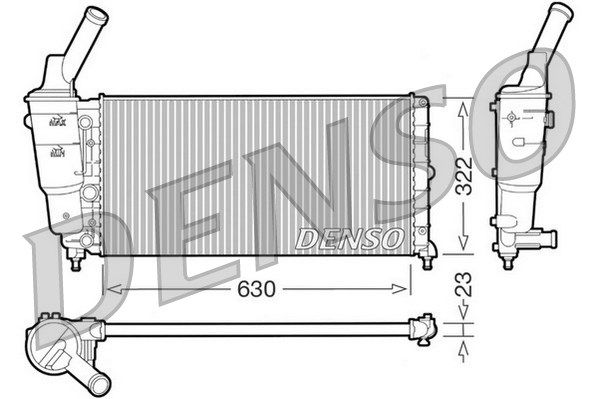 DENSO radiatorius, variklio aušinimas DRM13005