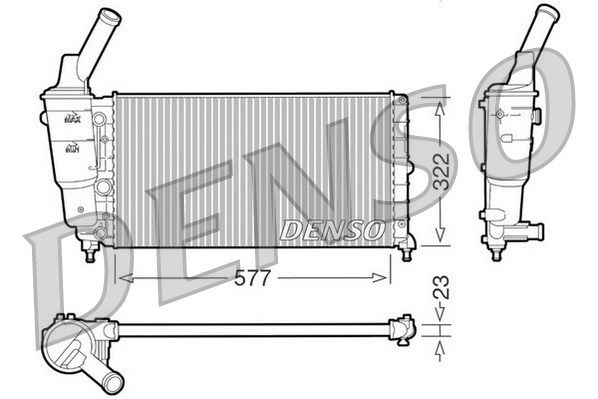 DENSO radiatorius, variklio aušinimas DRM13006