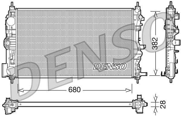 DENSO radiatorius, variklio aušinimas DRM15005