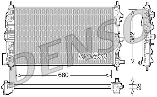 DENSO Радиатор, охлаждение двигателя DRM15006