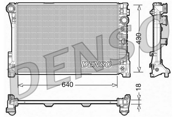 DENSO Радиатор, охлаждение двигателя DRM17005