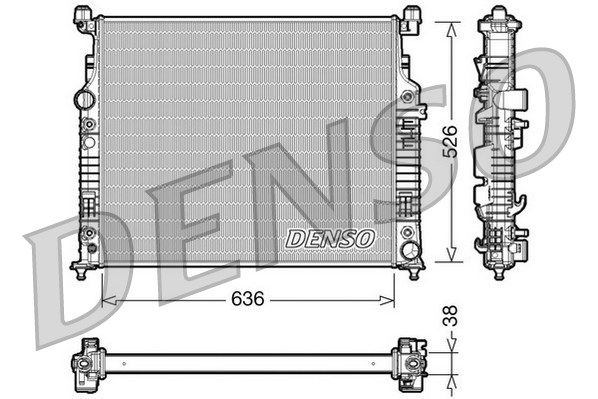 DENSO radiatorius, variklio aušinimas DRM17006