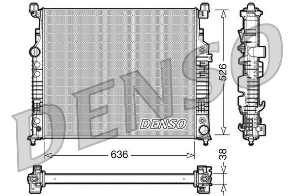 DENSO radiatorius, variklio aušinimas DRM17007