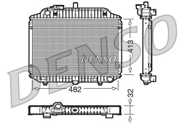 DENSO radiatorius, variklio aušinimas DRM17010