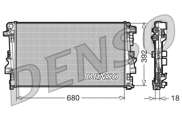DENSO radiatorius, variklio aušinimas DRM17012