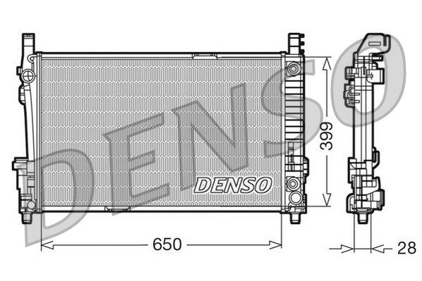 DENSO radiatorius, variklio aušinimas DRM17013