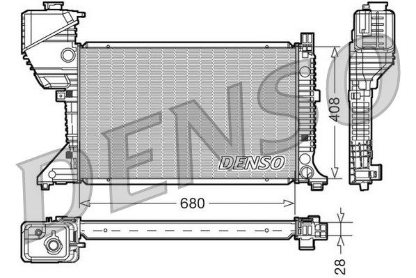 DENSO radiatorius, variklio aušinimas DRM17015