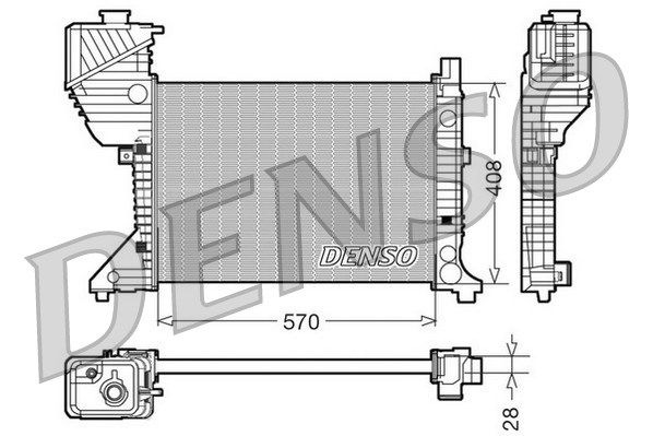 DENSO radiatorius, variklio aušinimas DRM17016