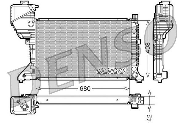 DENSO radiatorius, variklio aušinimas DRM17017