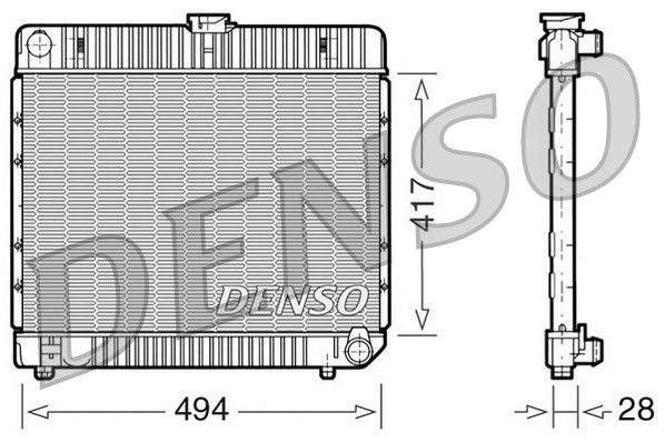 DENSO radiatorius, variklio aušinimas DRM17020