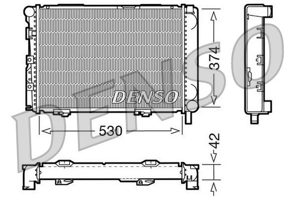 DENSO radiatorius, variklio aušinimas DRM17025