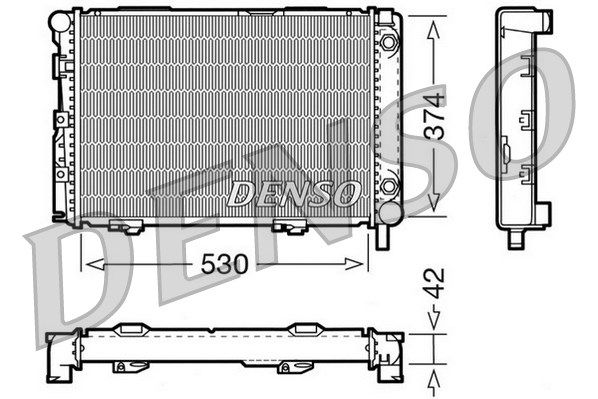 DENSO radiatorius, variklio aušinimas DRM17026