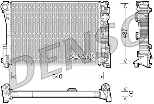 DENSO radiatorius, variklio aušinimas DRM17046