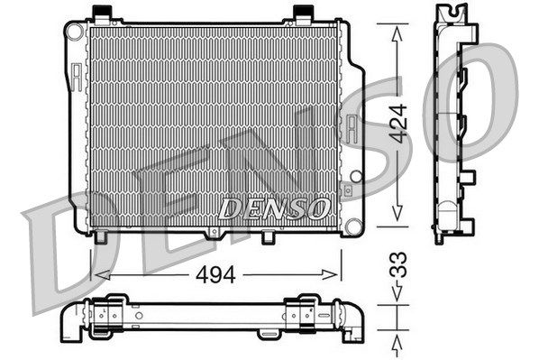 DENSO radiatorius, variklio aušinimas DRM17074