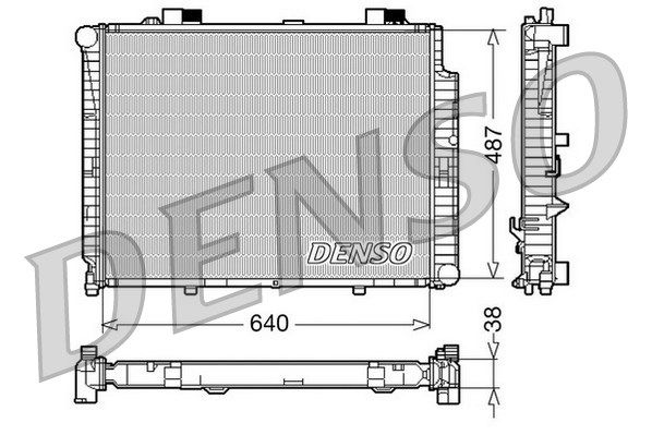 DENSO radiatorius, variklio aušinimas DRM17085