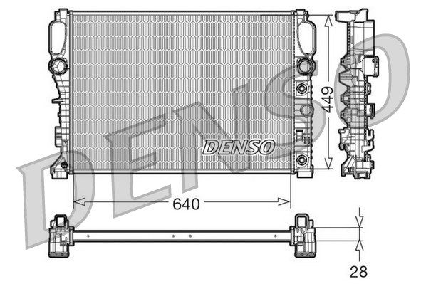 DENSO Радиатор, охлаждение двигателя DRM17091