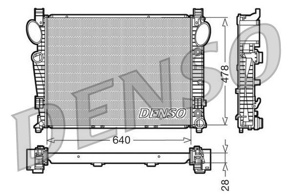 DENSO radiatorius, variklio aušinimas DRM17093