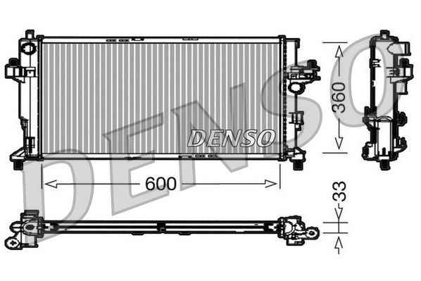DENSO radiatorius, variklio aušinimas DRM20039