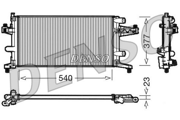 DENSO radiatorius, variklio aušinimas DRM20040