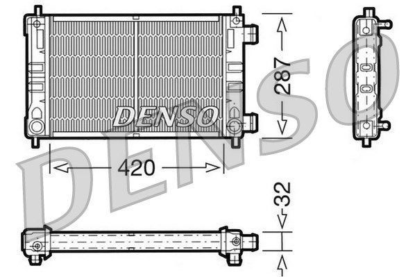 DENSO radiatorius, variklio aušinimas DRM20063