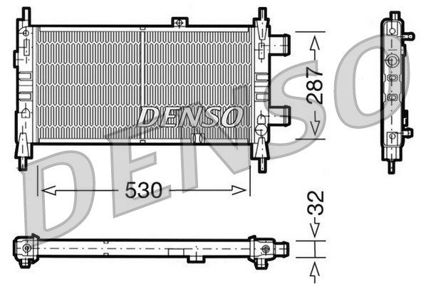 DENSO radiatorius, variklio aušinimas DRM20065