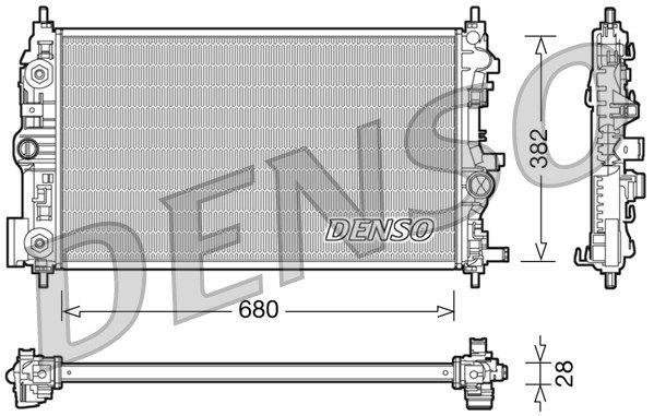 DENSO radiatorius, variklio aušinimas DRM20079