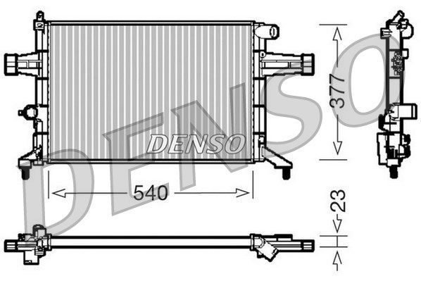 DENSO radiatorius, variklio aušinimas DRM20082