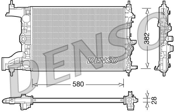 DENSO radiatorius, variklio aušinimas DRM20096