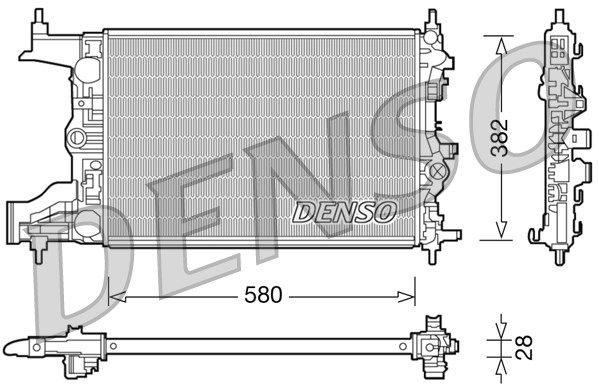 DENSO radiatorius, variklio aušinimas DRM20098